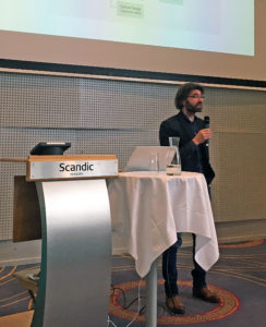 Tore Håkon Riple åpner Teknologi- og servicekonferansen på Scandic Nidelven i Trondheim. Foto: Sjømat Norge. 