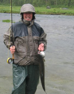 Leder Tarald Sivertsen i FHLs Rømmingsutvalg er selv en ivrig stangfisker.